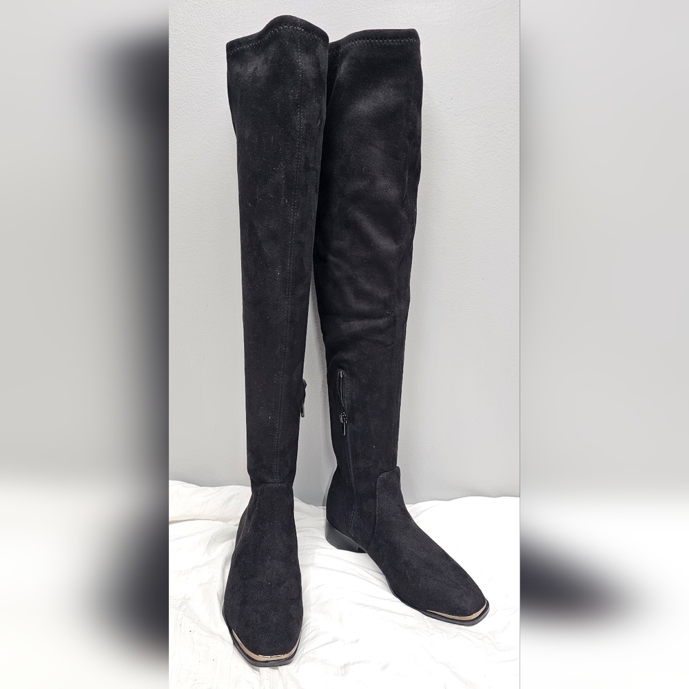 ALDO SEVAUNNA Women's Black Suede Over-the-Knee Boots Size 5 NEW